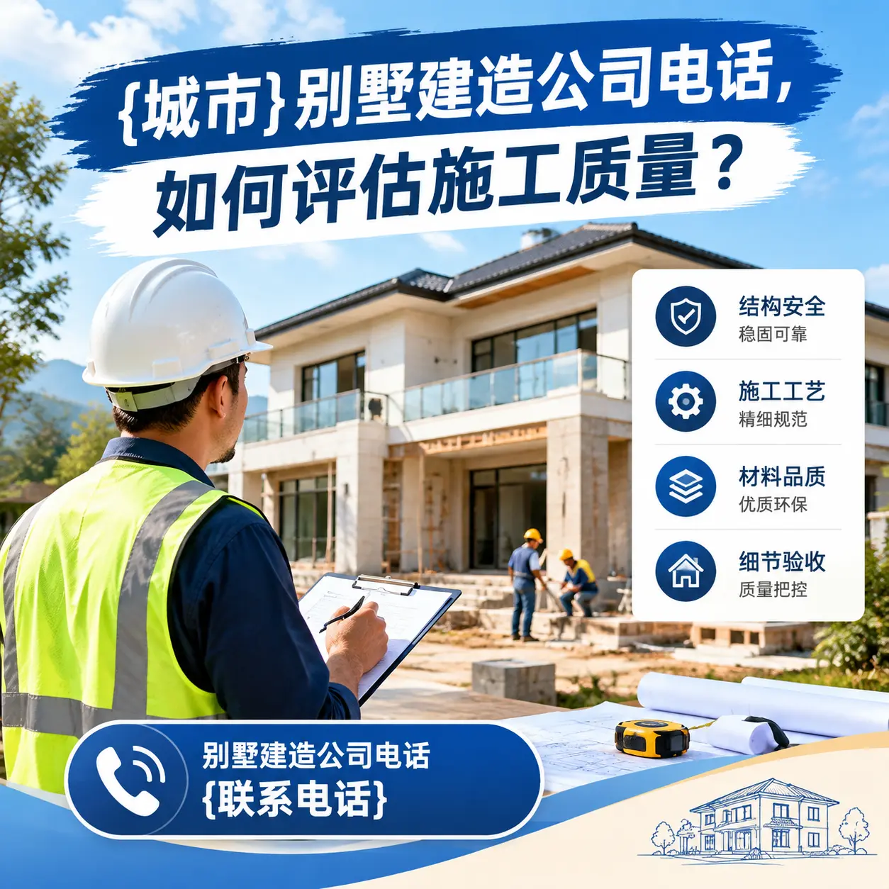 桐梓别墅建造公司电话，如何评估施工质量？